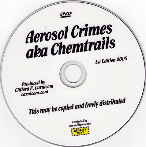 Chemtrails DVD Aerosal Crimes HAARP NWO Conspiracy Documentary