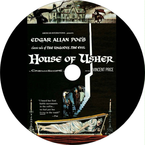 House of Usher (1960) Vincent Price Horror Movie on DVD (The fall of the...)